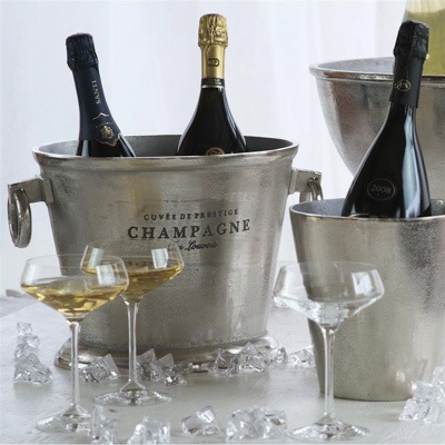 Secchiello Portabottiglie Saint Tropez Ovale Silver 32x26